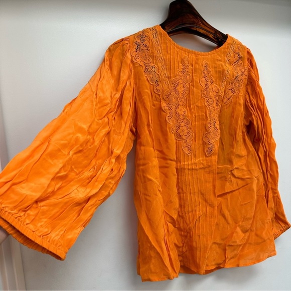 NWT FARM Rio Orange Lace Blouse - Picture 4 of 10